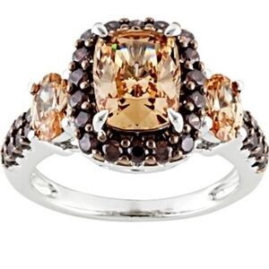 🌸Bella Luce - BJH008 - Champagne & Mocha Simulant Ring🤎🧡